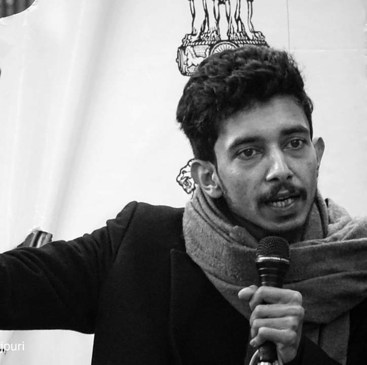 GioKerala's tweet photo. Sharjeel Usmani, who actively took part in Anti CAA - NRC protests, has been illegally picked up by 5 unknown persons from Azamgarh. There was no arrest warrant and no information has been given to his family. His personal belongings have also been taken.

#ReleaseSharjeelUsmani https://t.co/47iKJbmBW3
