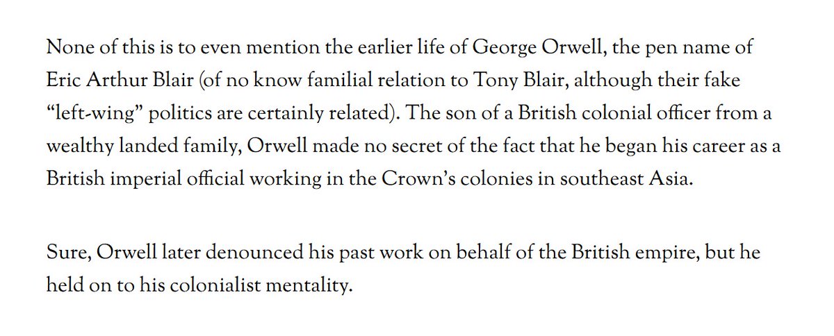 I've never read anywhere Orwell "denouncing his past work on behalf of the British Empire." If I recall correctly the only denouncing of his work he's ever done is the fact that he thought a couple of his early and relatively unknown novels were poor literary endeavors.