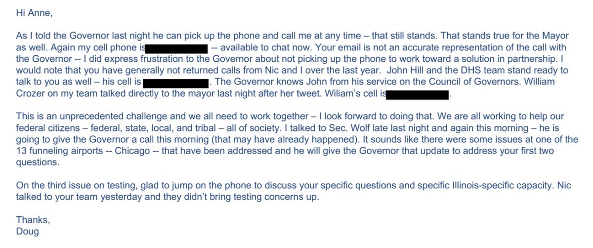 In a follow-up email, Hoelscher claimed that Caprara didn’t accurately describe his call with the governor, but admits that he “did express frustration to the Governor about not picking up the phone to work toward a solution in partnership.”