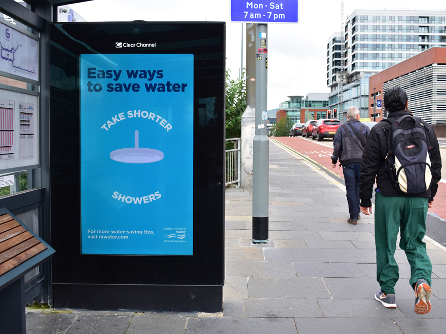 PMLGroupNI's tweet photo. This spring was one of the driest on record, and despite what has felt like a lot of rain since, @niwnews is urging us to save water now to help the reservoirs refill. #DOOH and #48Sheets deliver the message across NI. #BeMoreNow #OutOfHome #DeliveringMessages https://t.co/SdJgVduw32