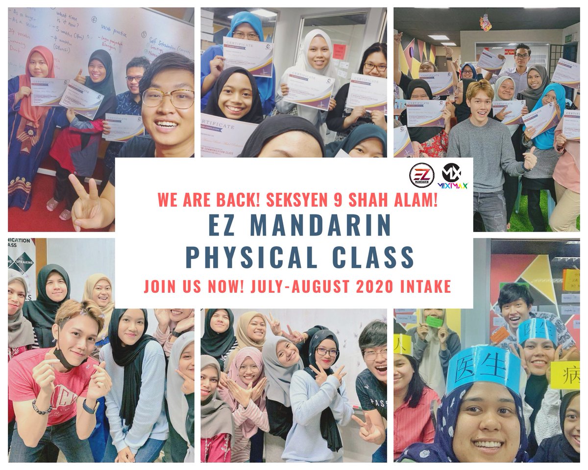 Kelas Fizikal <a href="/ezmandarin_HQ/">Kelas Mandarin Shah Alam!</a> akan KEMBALI bermula minggu hadapan! Bersempena pembukaan semula kelas fizikal, kita nak bagi offer yang super duper menarik KAW KAW punya! 

Stay tuned! Memang RUGI kalau tak JOIN! 😱😆