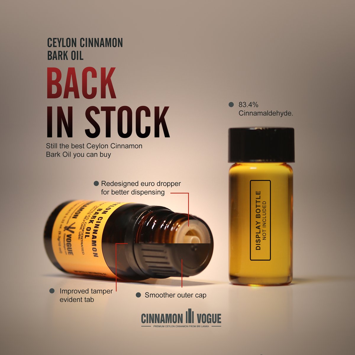 Our fabulous Ceylon Cinnamon Bark Oil is back in stock. Grab it while stocks lost. - cinnamonvogue.com/ceylon_cinnamo…
#cinnamonoil #ceyloncinnamonbarkoil #essentialoil #ceyloncinnamon #type2diabetes #candida #bloodsugar #cinnamaldehyde #stomachflu #depression #moodenhancer