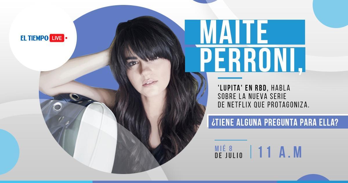 🔴 Maite Perroni (<a href="/MaiteOficial/">Maite Perroni Fan Account</a>) interpretó a Lupita en la recordada serie RBD, ahora protagoniza una producción en <a href="/netflix/">netflix⁷</a>. 

Hablaremos con ella desde las 11:00 a.m. ➡️ bit.ly/2AGxEap