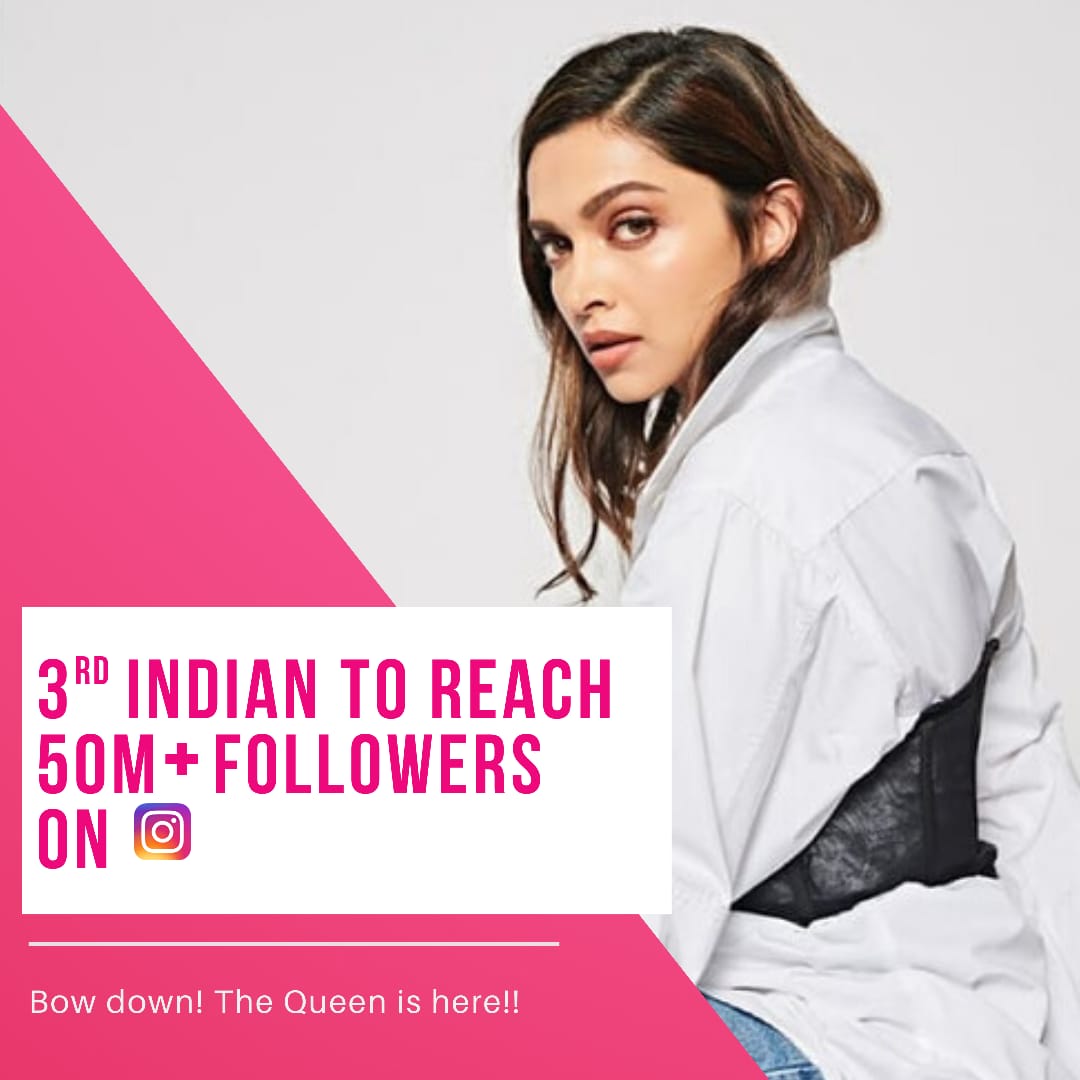 DeepikaHolics's tweet photo. Congratulations Queen 🙌🙌 @deepikapadukone
.
.
#deepikapadukone #deepika #50Million #3rdIndian #50MillionDPcrazens https://t.co/Zcuws7CDyt