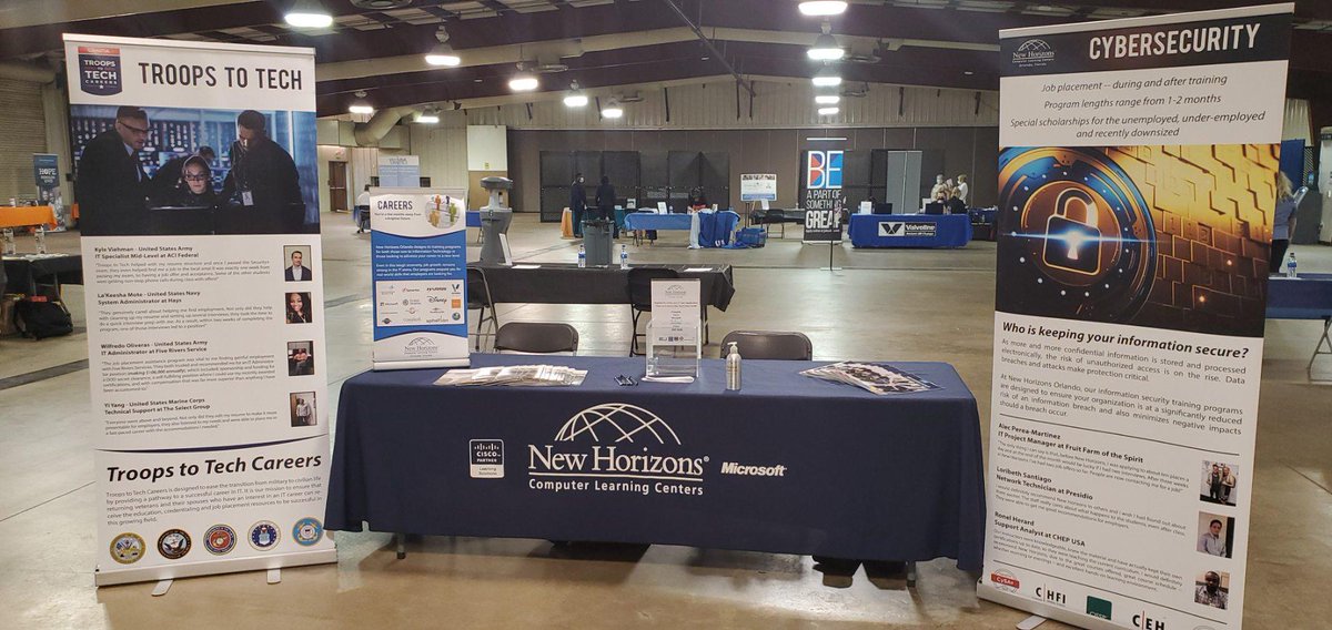 NHOrlando's tweet photo. Today, New Horizons Orlando is attending the Central Florida Employment Council Job Fair at the Central Florida Fairgrounds. We’re looking forward to helping more students reach their IT/Cybersecurity employment goals! https://t.co/vHiETez2KN