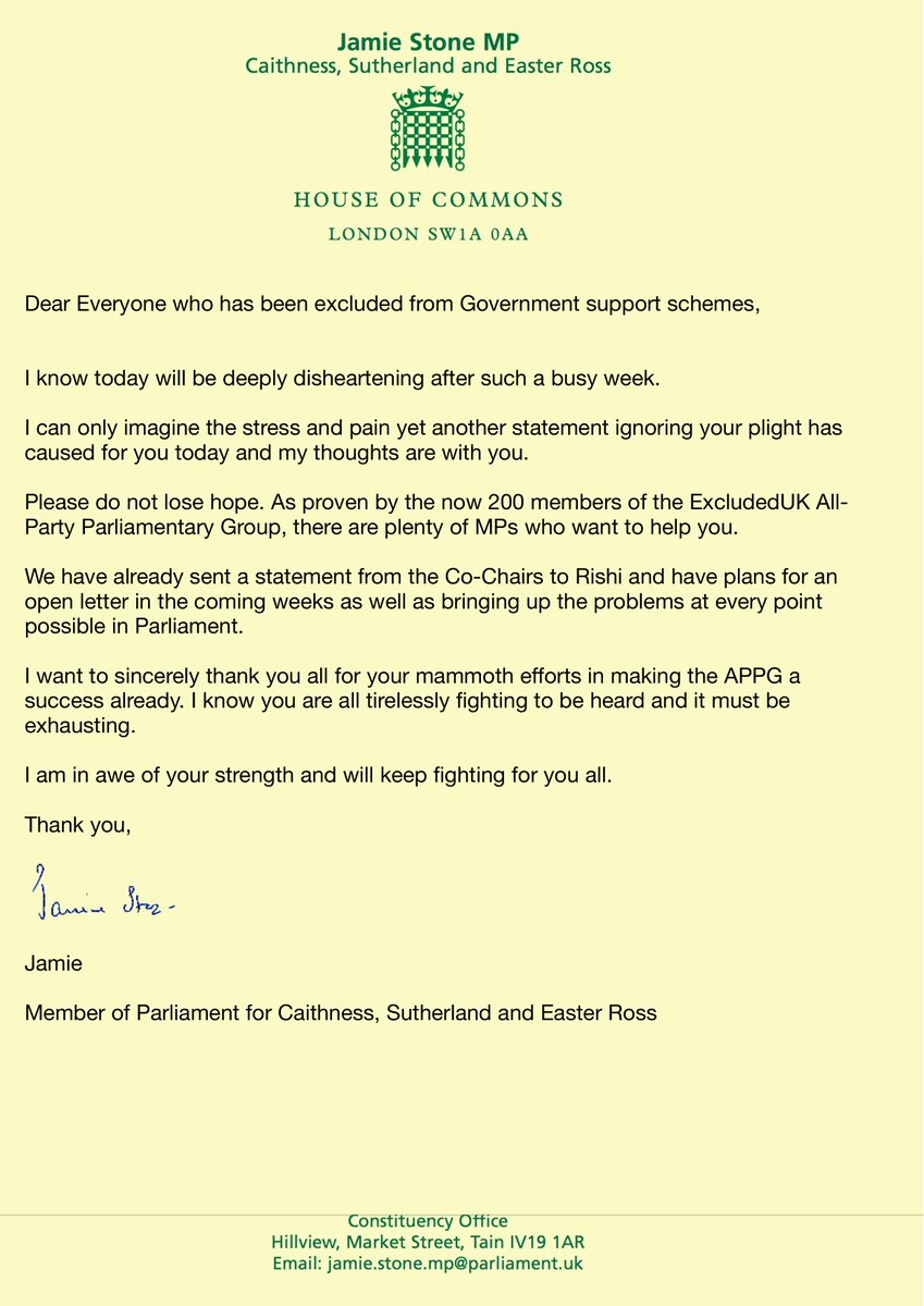 A message of thanks to all of the excluded people who got us to 200 members of the #ExcludedUK APPG 

I know today was just the latest disappointment in a long string of them but don't lose hope. 

Thank you all.