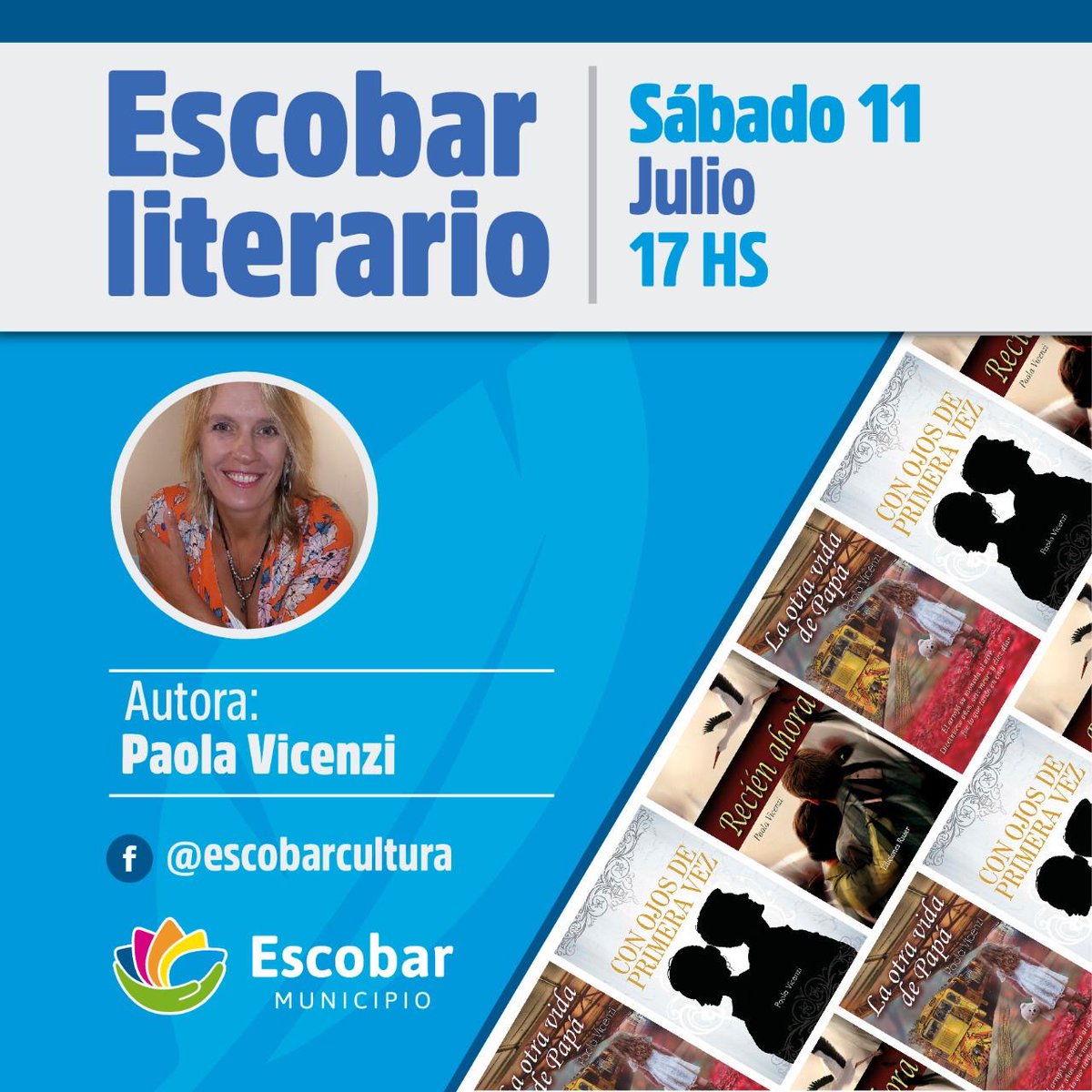 Los espero este sábado, por Facebook. 
Muchas gracias, <a href="/escobarcultura/">Escobar Cultura</a>
#tipsdeescritura #lecturasrecomendadas #tallerdeescrituracreativa #recomendacionesdelibros #consejosparaescribir  #consejosparaescritores #tallerliterario #recomendacionesliterarias #cuentosynovelas