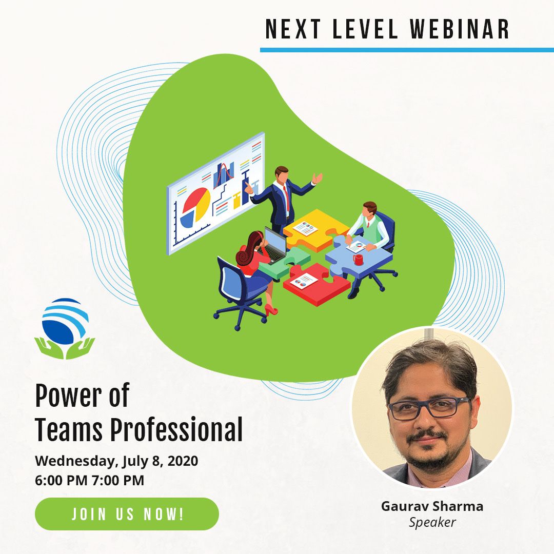 our_foundation's tweet photo. JUL 8
Power of Teams Professional with Gaurav Sharma
Wednesday, July 8, 2020
6:00 PM - 7:00 PM

https://t.co/4CAbhdaTpc

Learn about the Power of Teams from Gaurav https://t.co/xbpgkxBQEx