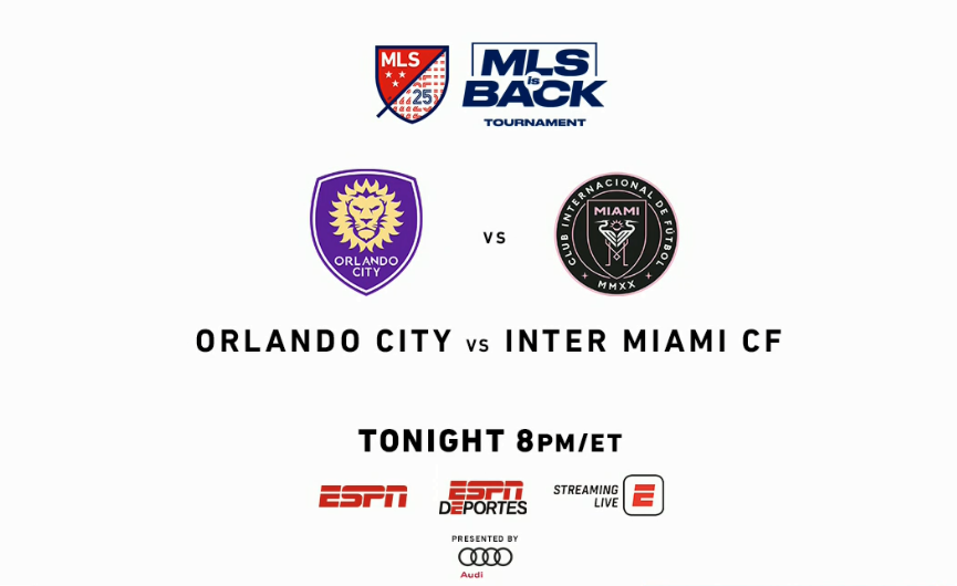 ESPNPR's tweet photo. #MLSisBack on ESPN
Tonight | 8 p.m. ET | @OrlandoCitySC vs. @InterMiamiCF
Thursday | 9 a.m. ET | @NYCFC vs. @PhilaUnion
ESPN, @ESPNDeportes, ESPN App https://t.co/L3TrauLDEh