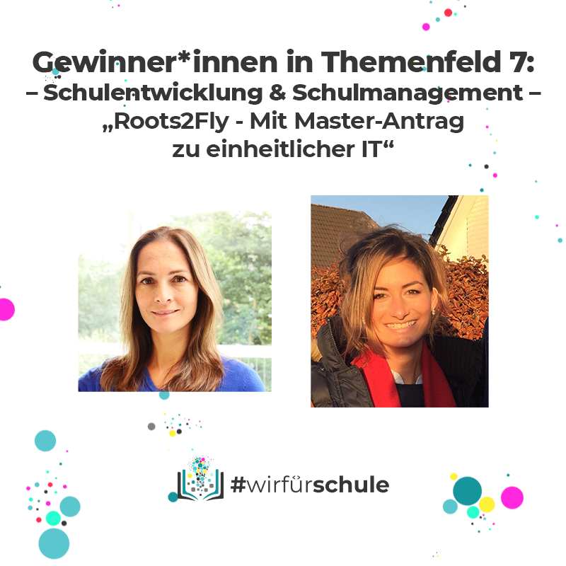 wirfuerschule's tweet photo. 🚀 Ein tolles Gewinner*innenprojekt aus dem Themenfeld "Schulentwicklung &amp; Schulmanagement" ist "Roots2Fly - Mit Master-Antrag zu einheitlicher IT" von Claudia &amp; Julika. 

ℹ️ Alle Infos zum Projekt gibt's hier: https://t.co/uOBA1muXtd

#wirfürschule #roots2fly #twlz https://t.co/dq31n5Jr66