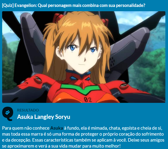 Que anime mais combina com você?