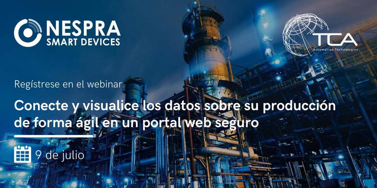 🔜 Incríbete a nuestro webinar sobre #SmartIndustry que tendrá lugar mañana a las 10:00h 🚩
attendee.gotowebinar.com/register/40973…
#IoT #SmartSolutions