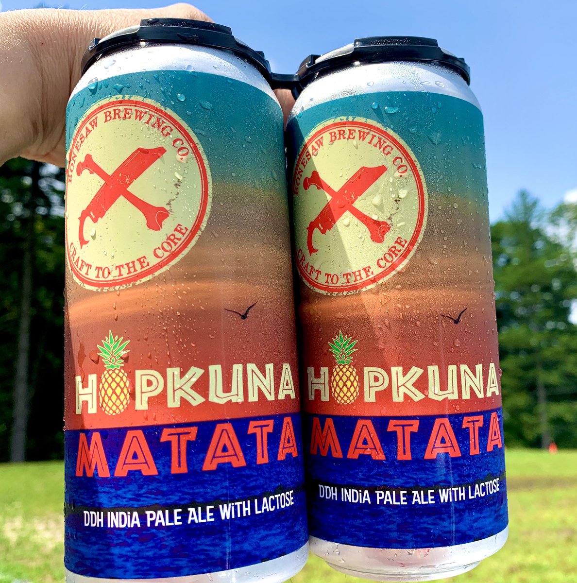 BonesawBrewing's tweet photo. It's back! Canned today and available NOW in our taproom and later this week in many local stores - our Hopkuna Matata IPA. Get some! #noworries #pineappleipa #hakunamatata #crafttothecore #craftbeer #njcb #njbeer #njcraftbeer #drinklocal https://t.co/t0L1Dc5Hgb