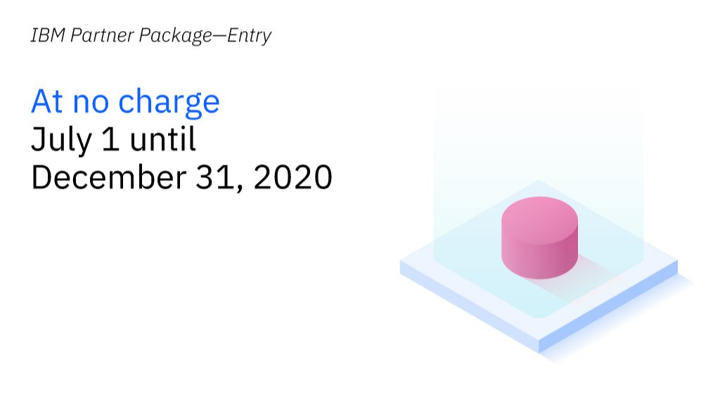 MZglimbea's tweet photo. IBM Partner Entry Package—Available to all IBM #PartnerWorld members at no charge starting Jul 1 – Dec 31, 2020. Claim your package here: https://t.co/SjSSaFx4dm #partnerprogram #IBM @ioana_topciu https://t.co/Gqh9Xq6Wzs