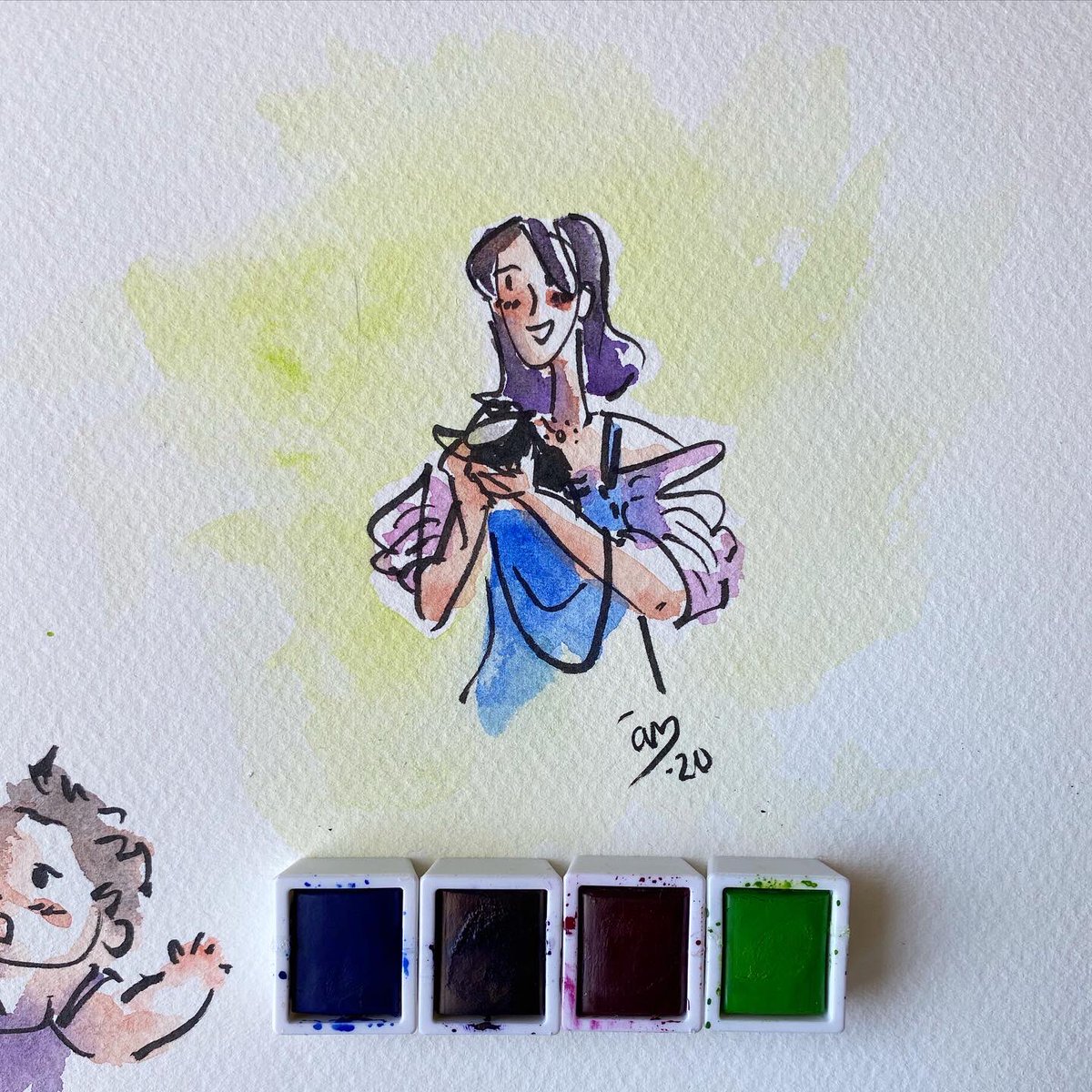 ania_marcos's tweet image. Picking up my watercolors for the first time after my son was born! ✨ Using 4 @etchrlab art products here (2 of them will be launched soon!). Want to guess which ones? 🤩

#art #watercolor #etchr #sketchbook #theperfectsketchbook #etchrsketchbook #ink #brush #coldpress