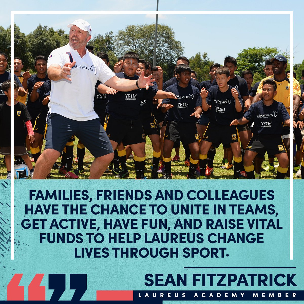 LaureusSport's tweet photo. The #MoveTheWorldChallenge is live &amp; calling on the global sporting community to unite 🌎

Join Laureus Academy Chairman @SFitzpatrick92 as we raise funds for #SportForGood Response Fund supporting children affected by Covid-19 🙏

👉 https://t.co/GSIL2Ayzz7 👈

#SportUnitesUs https://t.co/z4pS751ewt