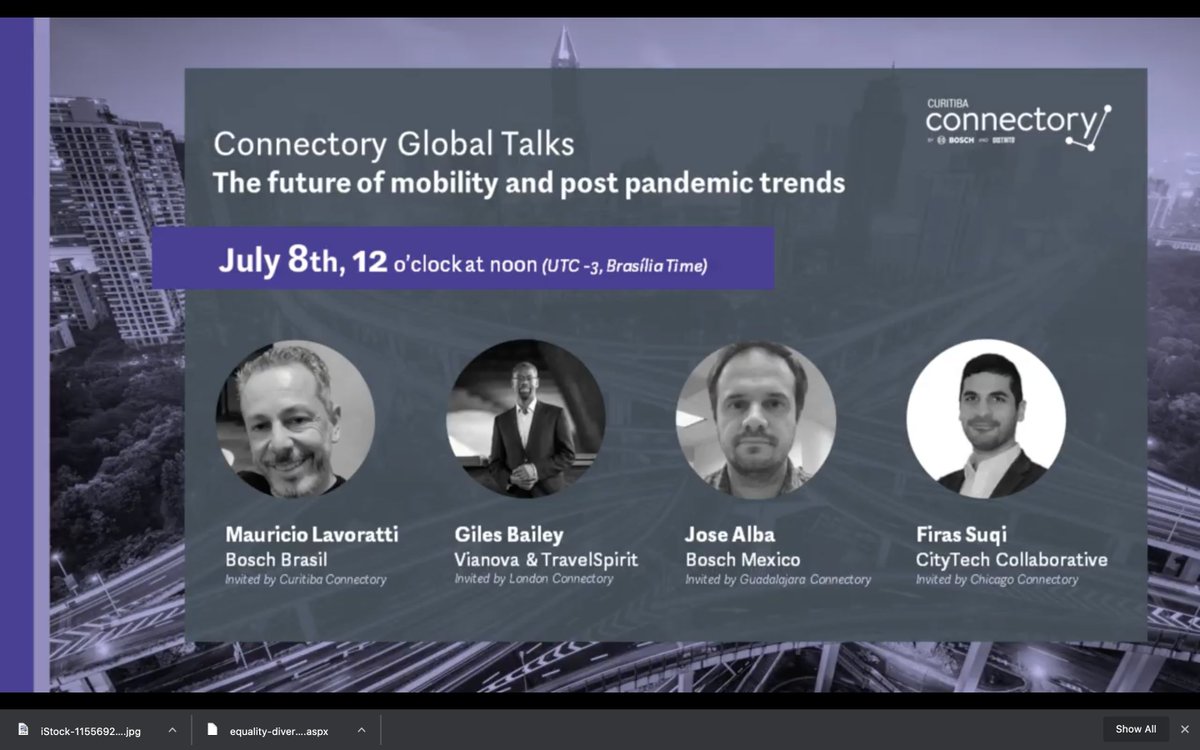 And we're off with the next edition of Global Connectory Talks with @connectory, <a href="/CWBconnectory/">Curitiba Connectory</a> and <a href="/Gdlconnectory/">gdlconnectory</a>.

You can tune in here: youtube.com/watch?v=sW0a2-…