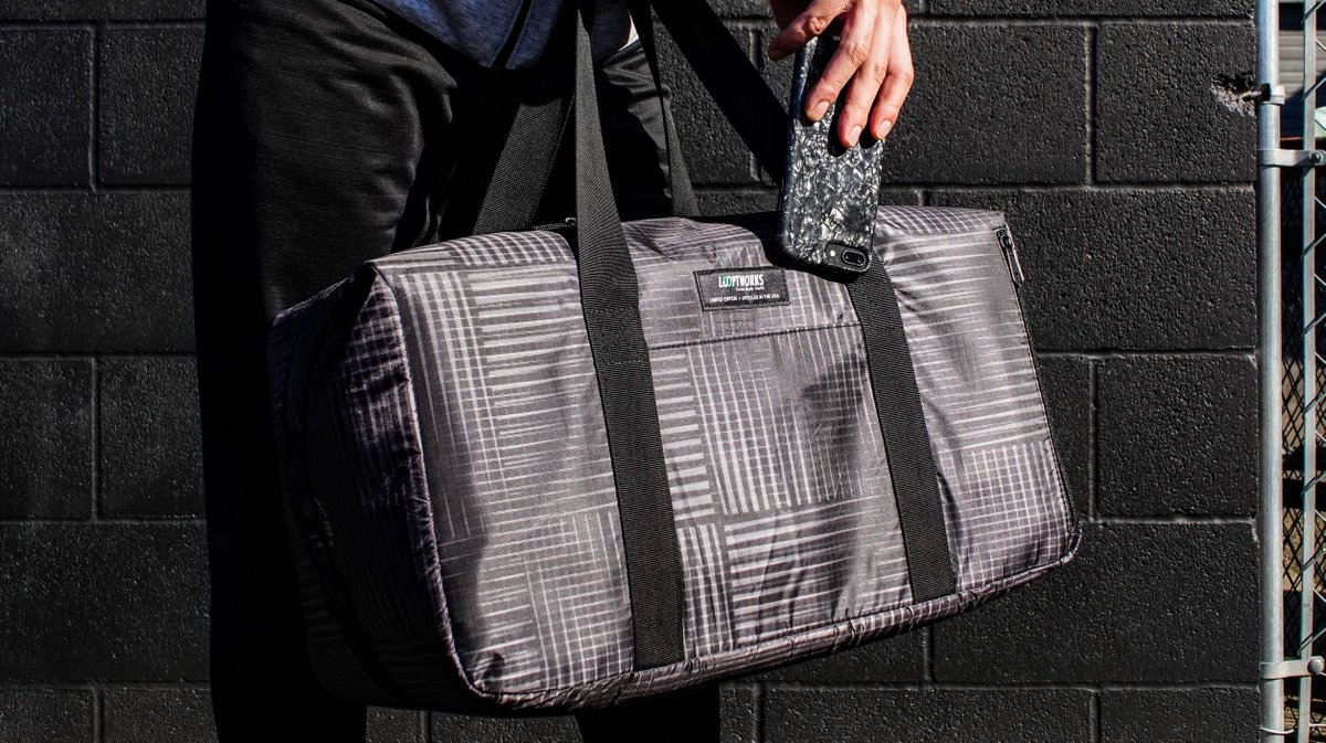 looptworks's tweet photo. Previously only available through @REI, our black-on-black Weekender is now available for your next road trip. 

The Sideshore Collection turns excess rip-resistant kitesurfing sails into a striking line of essentials in a wide-spectrum of colors. 

#sustainablefashion #upcycled https://t.co/IGTx9JnZdH