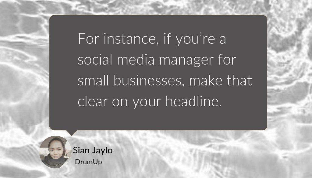 drumupio's tweet image. &quot;Get straight to the point.&quot; lttr.ai/TfwO #Socialmediamanager #Linkedinprofileoptimization