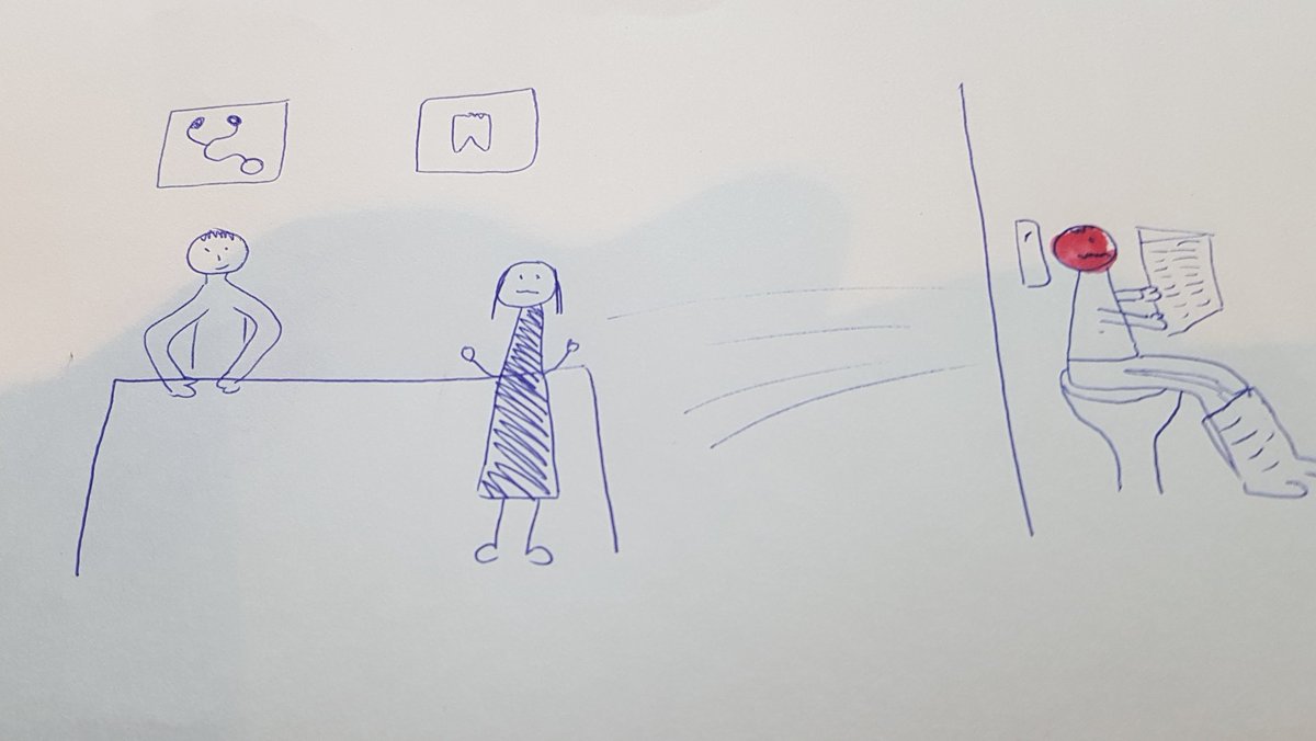 sally_sadasivam's tweet image. Crazy but true-I would never have ended up studying medicine if it hadn't been for the fact that the careers fair dentistry guy had gone to the toilet so I sat and spoke to the medicine guy instead! #30dayillustrationchallenge #lifeturningpoint