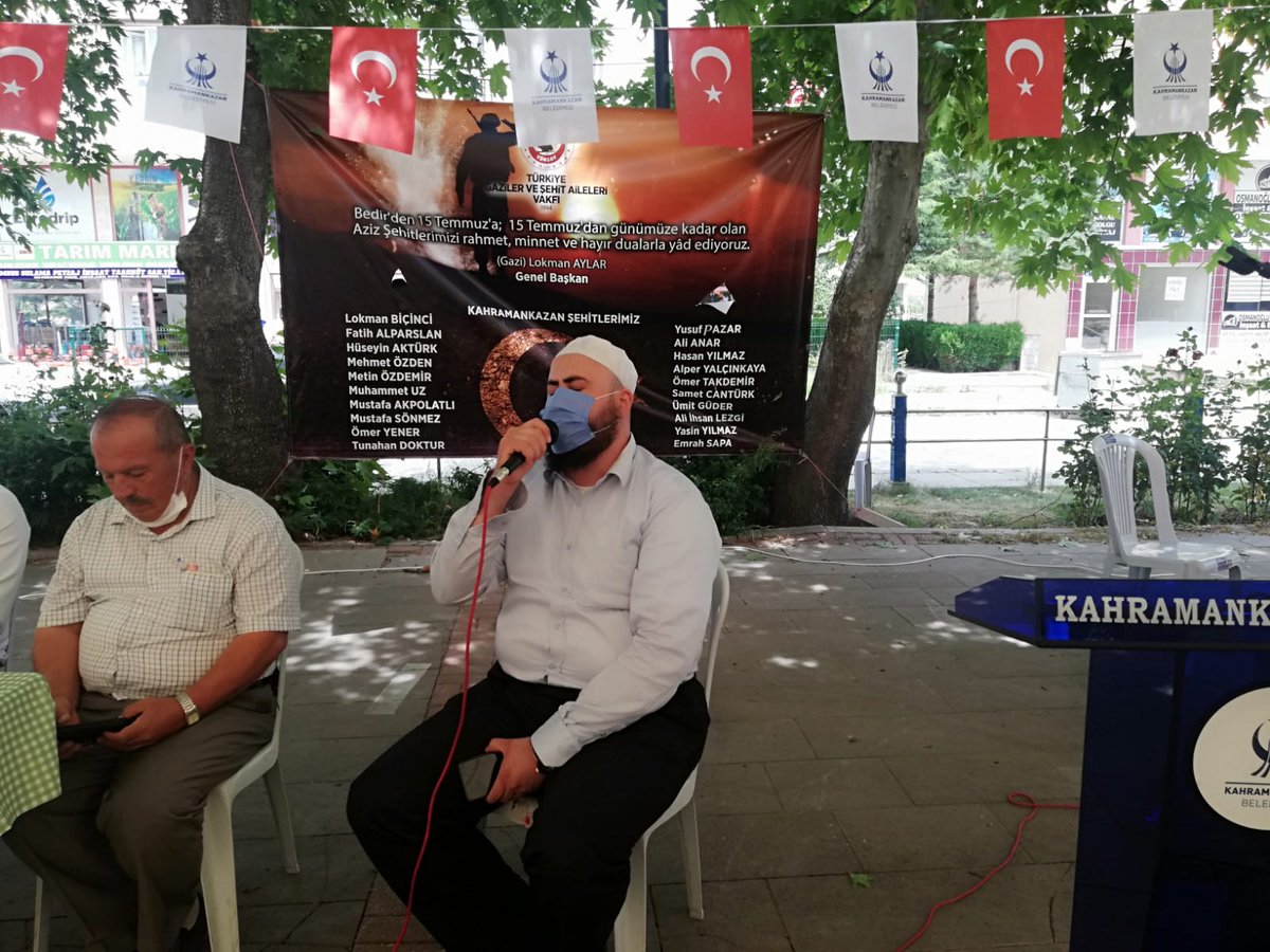 GazilerVakfi's tweet photo. "Bedir'den 15 Temmuz'a, 15 Temmuz'dan Günümüze" tüm Şehitlerimiz adına Kahramankazan'da düzenlemiş olduğumuz mevlid-i şerif programımıza katılan Sn. Valimize, Sn. Kaymakamımıza, Belediye Yöneticilerimize teşekkür ederiz. 

@vasipsahin @lokman_aylar @engin_aksakal @serhatoguz06 https://t.co/OGiSaYqkt9