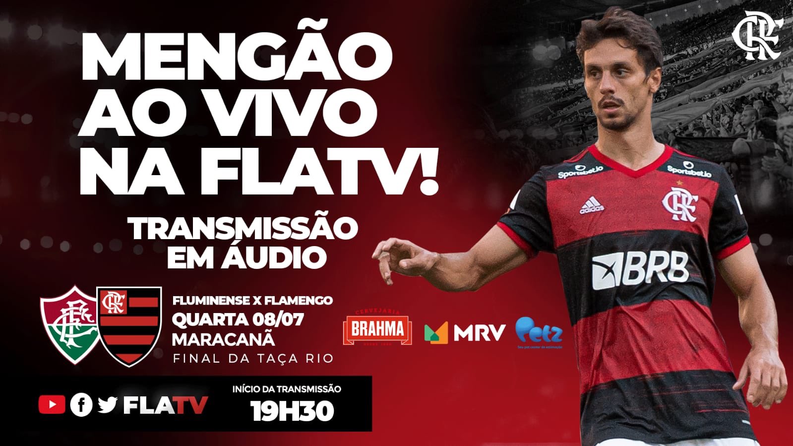 Flamengo anuncia que transmitirá partida de hoje com imagens, na FlaTV