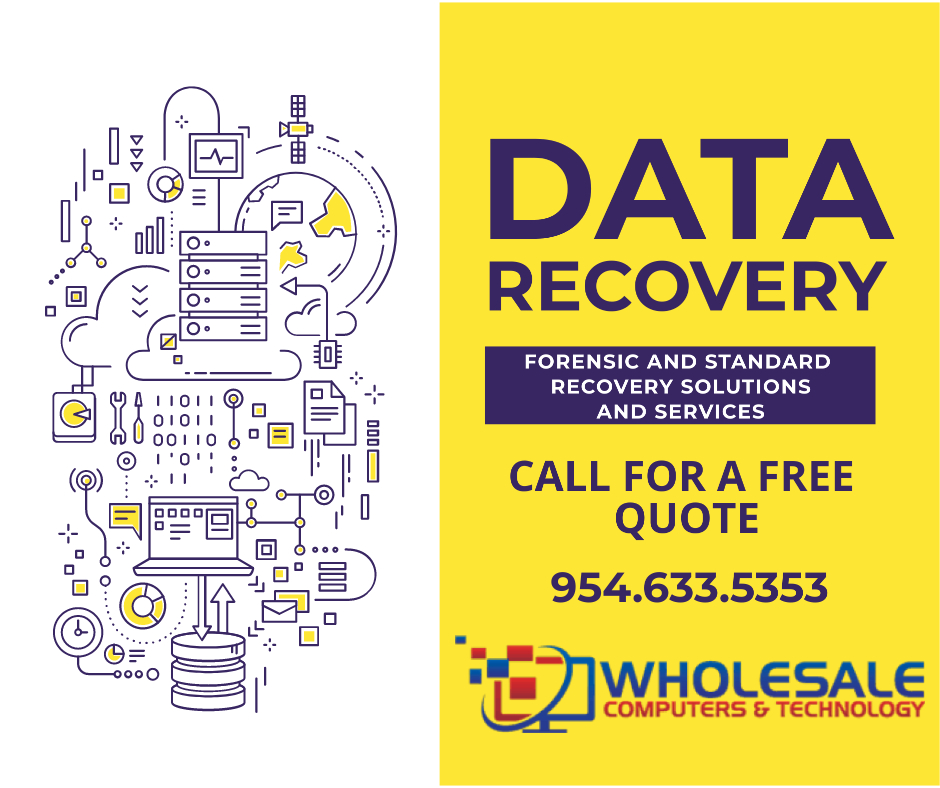 Computer Crashed? Need help retrieving data from a dead hard drive? We've done everything from assisting people to recover irreplaceable photos to helping corporations recover from a ransomware attack. Give us a call we have your back and are here to help. 954.633.5353