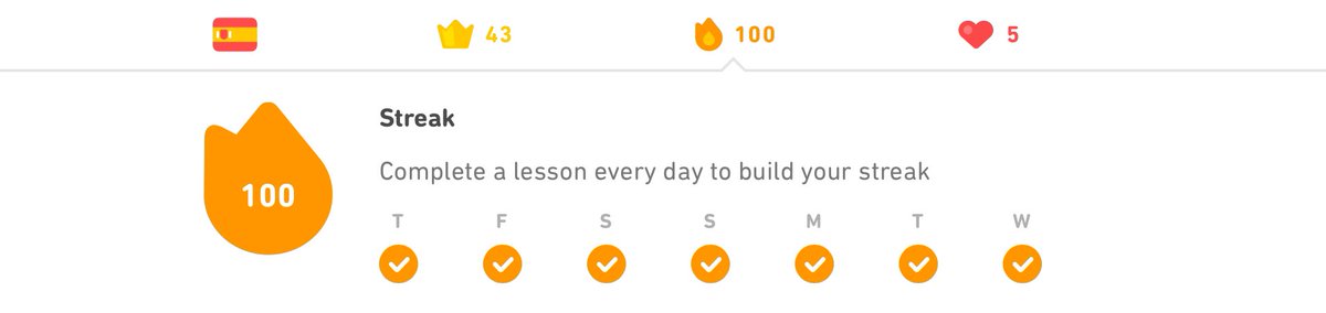 100 days since lockdown and 100 days learning Spanish on @duolingo for Sebastian @CloudsideJunior