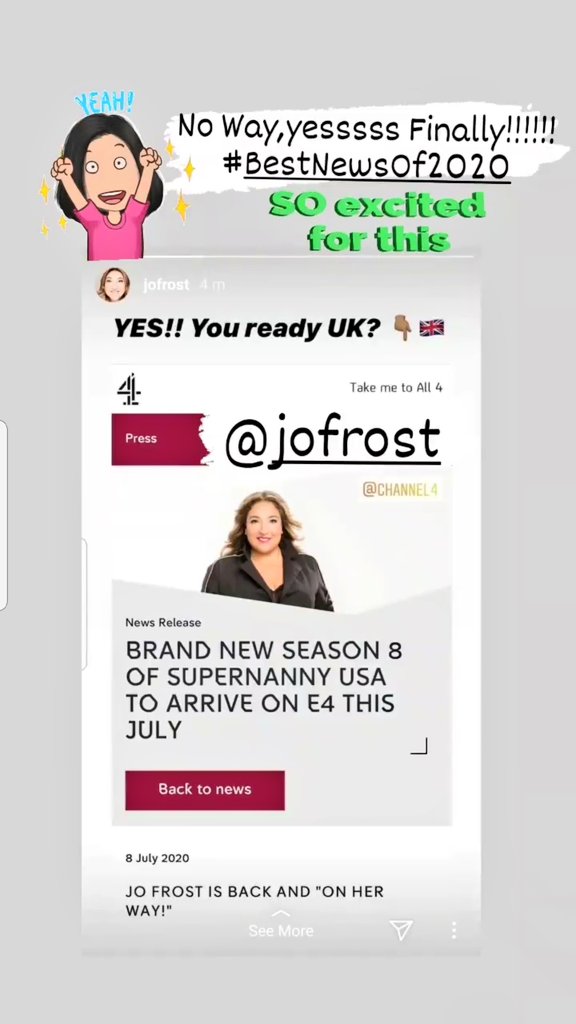 carly_louise88's tweet photo. @Jo_Frost soooooo excited for this!!!!! yay jojo's back on our tv's again! 🙌❤ #BESTNEWSOF2020 #THEONLYGOODTHINGABOUT2020 #SUPERNANNYISBACK https://t.co/wpHnXCJXCO