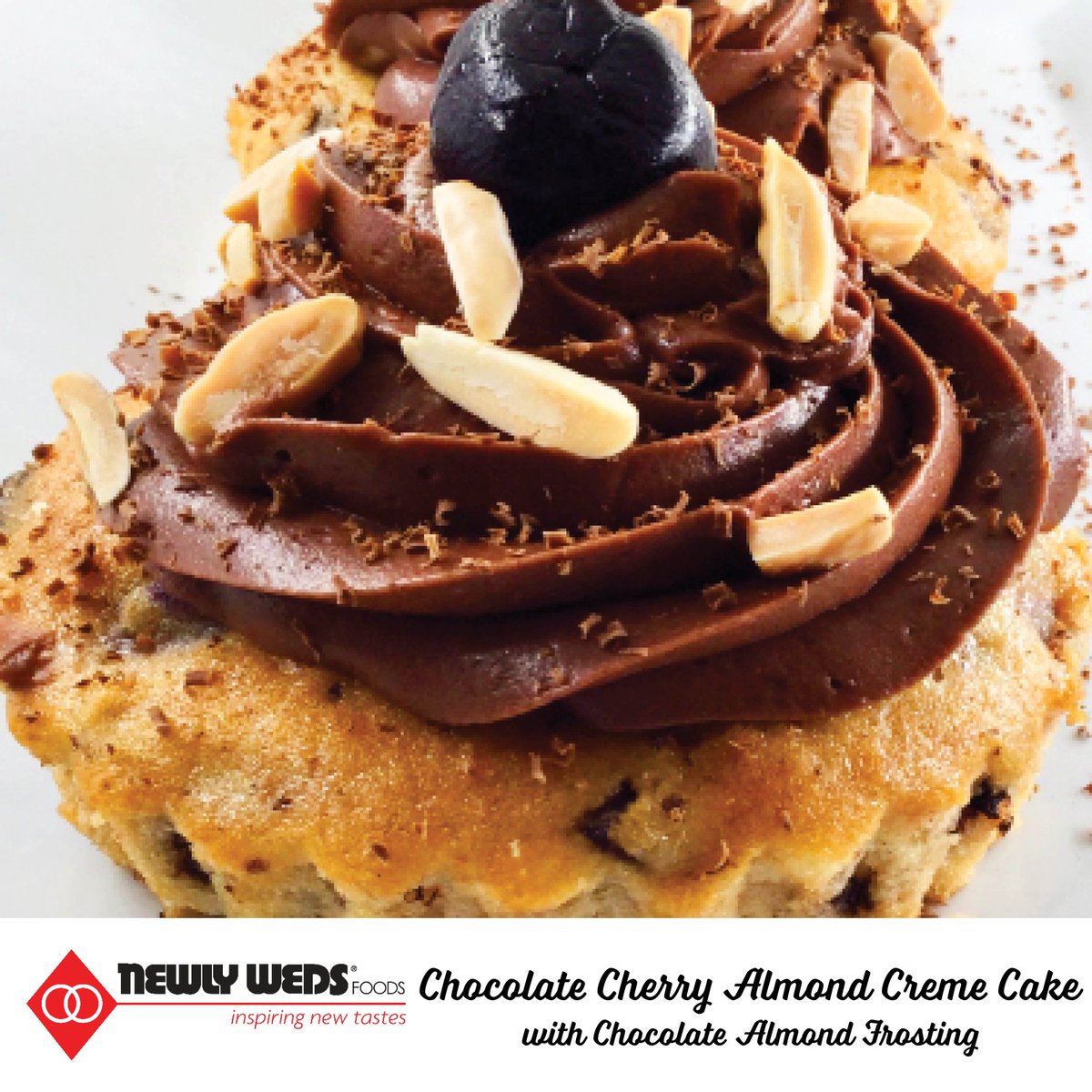 NewlyWedsFoods's tweet photo. For #NationalChocolatewithAlmondsDay our Chef Jeff made Chocolate Cherry Almond Creme Cake with Chocolate Almond Frosting featuring our Creme Cake Mix. #NWFoods #ChocolateWithAlmondsDay #Chocolate #almond #chocolatewithalmonds #cherry #cremecake #cake #baking #ambaking https://t.co/4PLfuaSuyJ