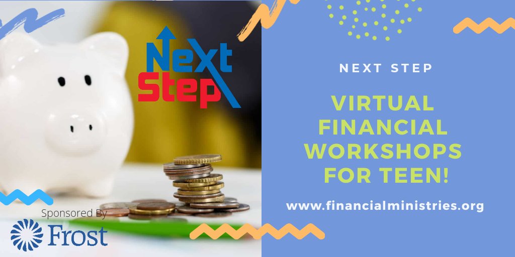 AF_Ministries's tweet image. Thanks to @FrostBank for sponsoring our next round of Virtual Financial Workshops for Teens. REGISTER TODAY! financialministries.org