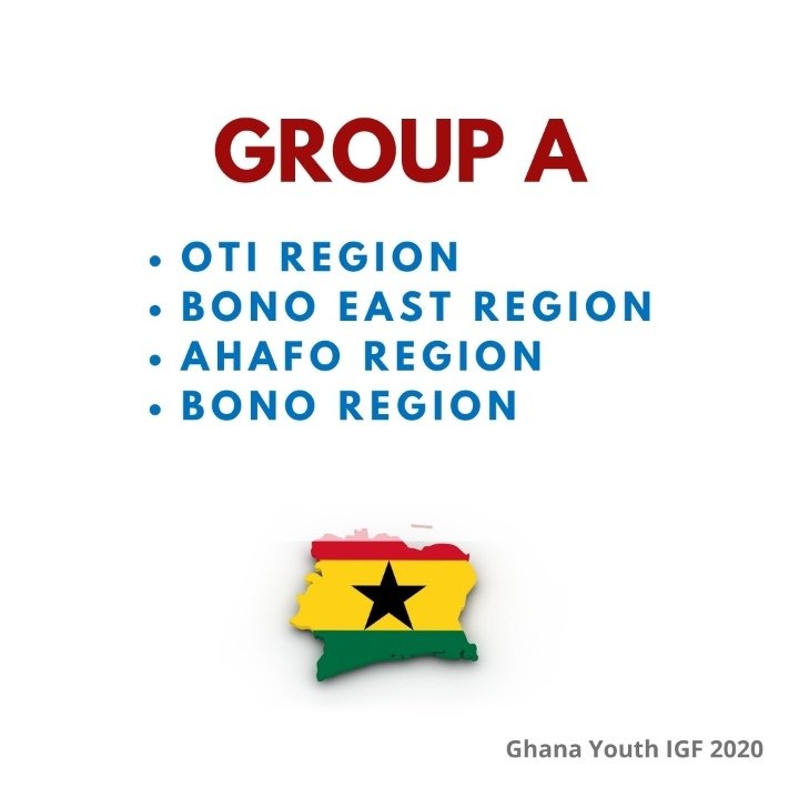 GhanaYouthIGF's tweet photo. We are going virtual and look to have representation from all the regions in Ghana.

This can be the start of a more inclusive dialogue with conversations that continue after the event

#RepYourRegion! We have grouped all 16 regions in 4 groups as shown in the photos attached https://t.co/Kdl7kZI1hw