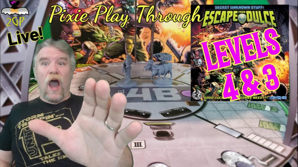 TwoGunPixie's tweet photo. Things are heating up at the secret Dulce base!  Wow!
Completed levels 4 &amp; 3 today!
Check out this wild ride of a sci-fi/ufology based dungeon crawl RPG-inspired 3-D board game by @sentient_cow 
#SecretUnknownStuff #EscapeFromDulce #SentientCow #LegendaryGaming #TabletopAdventure https://t.co/YwrioI6gj1