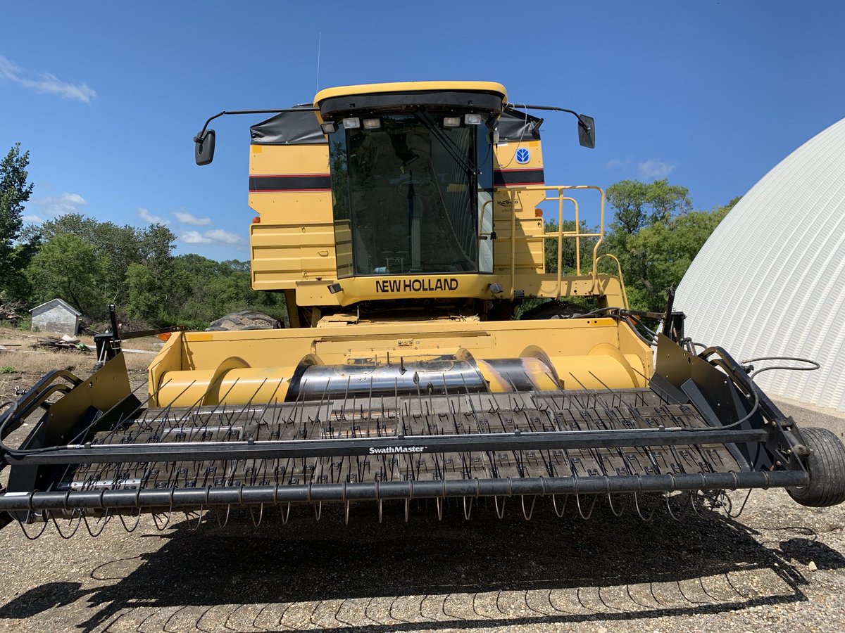 alexdevloo's tweet photo. 1997 New holland Tr98 2800 separator hours. Swathmaster pick up. Looking for $20000 obo  call text 204-208-0318  Tr96 sold https://t.co/x7bfukiiYm