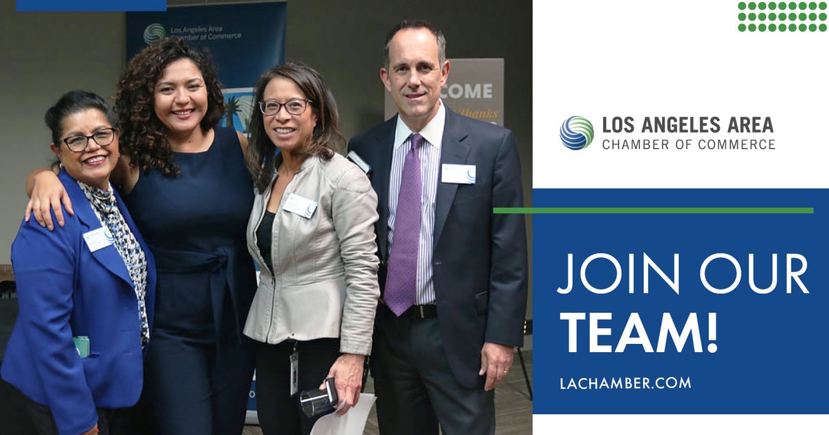 Hey #LA! <a href="/LAAreaChamber/">L.A. Area Chamber</a>  is currently hiring and we have 3 open positions: 

- Digital Marketing Manager 
- Public Policy Coordinator
- Public Policy Manager

Apply here: lachamber.com/about/employme…