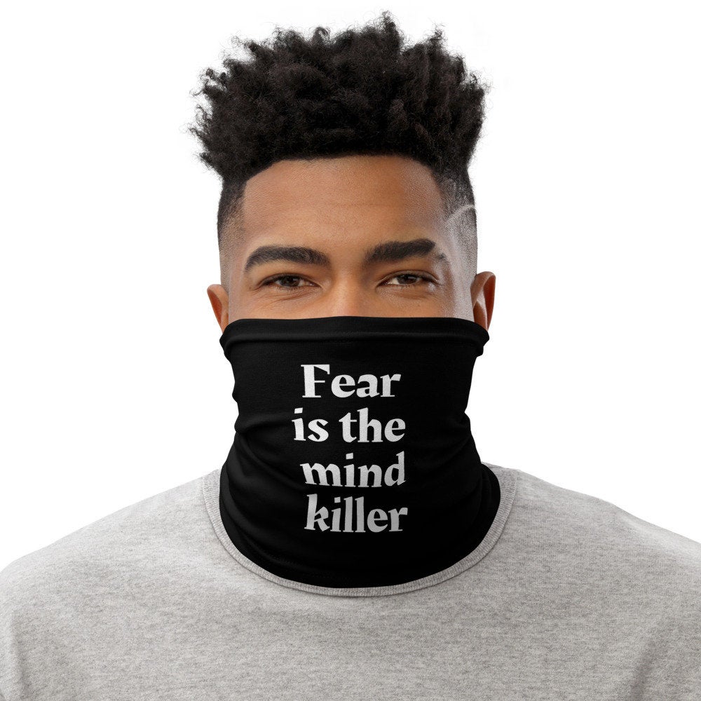 highvibeprint's tweet photo. Just sold in my #etsy shop: Neck Gaiter/Fear is the mind killer text neck gaiter, unisex face mask https://t.co/xEQw6dn4Gj #black #white #dunefacemask #quotefacemask #dunequotemask #benegesserit #duneneckgaiter #coolneckgatier #retroneckgaite https://t.co/3BzrbaBHKV