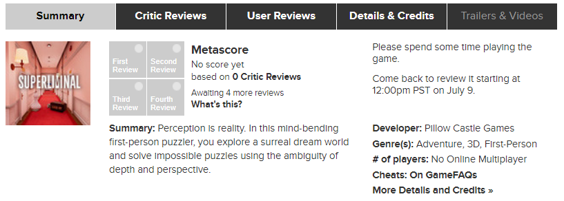 Metacritic meta score and user score. No doubt that the game is highly  recommended : r/PlayGOTG