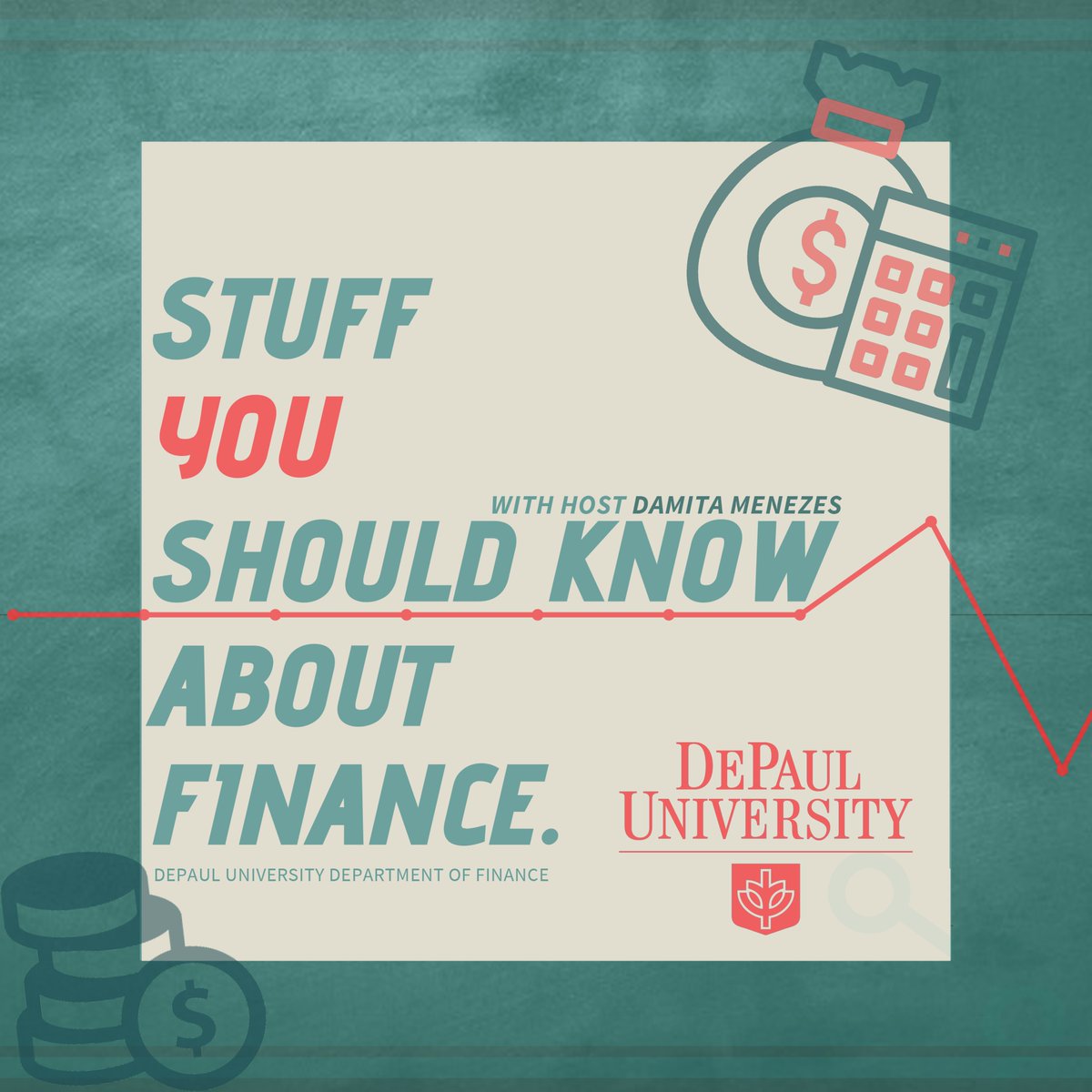 FinanceDePaul's tweet photo. Check out our podcast, Stuff You Should Know About Finance! We uncover and explain financial topics and related current or historical events into more understandable terms by our featured guests. Available everywhere you get podcasts https://t.co/066EAQ17Y7! https://t.co/wujr0ZRsZU