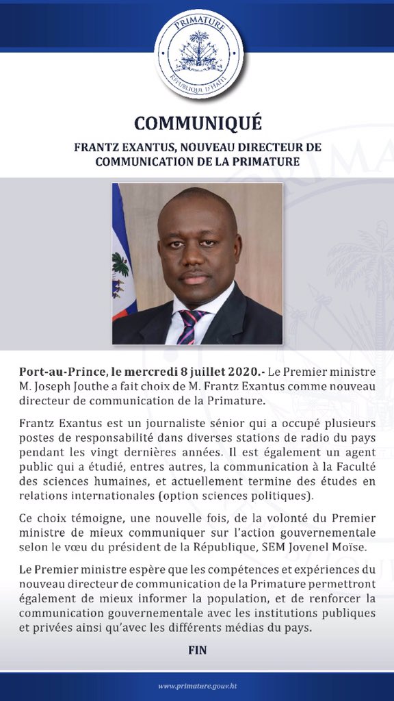 Primature de la République d’Haïti tweet media