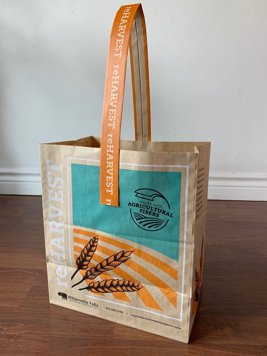Canopyplanet's tweet photo. There's no longer a need to log #climate &amp; #wildilfe rich #forests to make #paper. It's 2020. 

This bag is made from straw waste left after the food harvest that would otherwise be burnt. We have the soluations. Let's scale them.

#ActOnClimate #deforestation https://t.co/iWLqvjEoFo