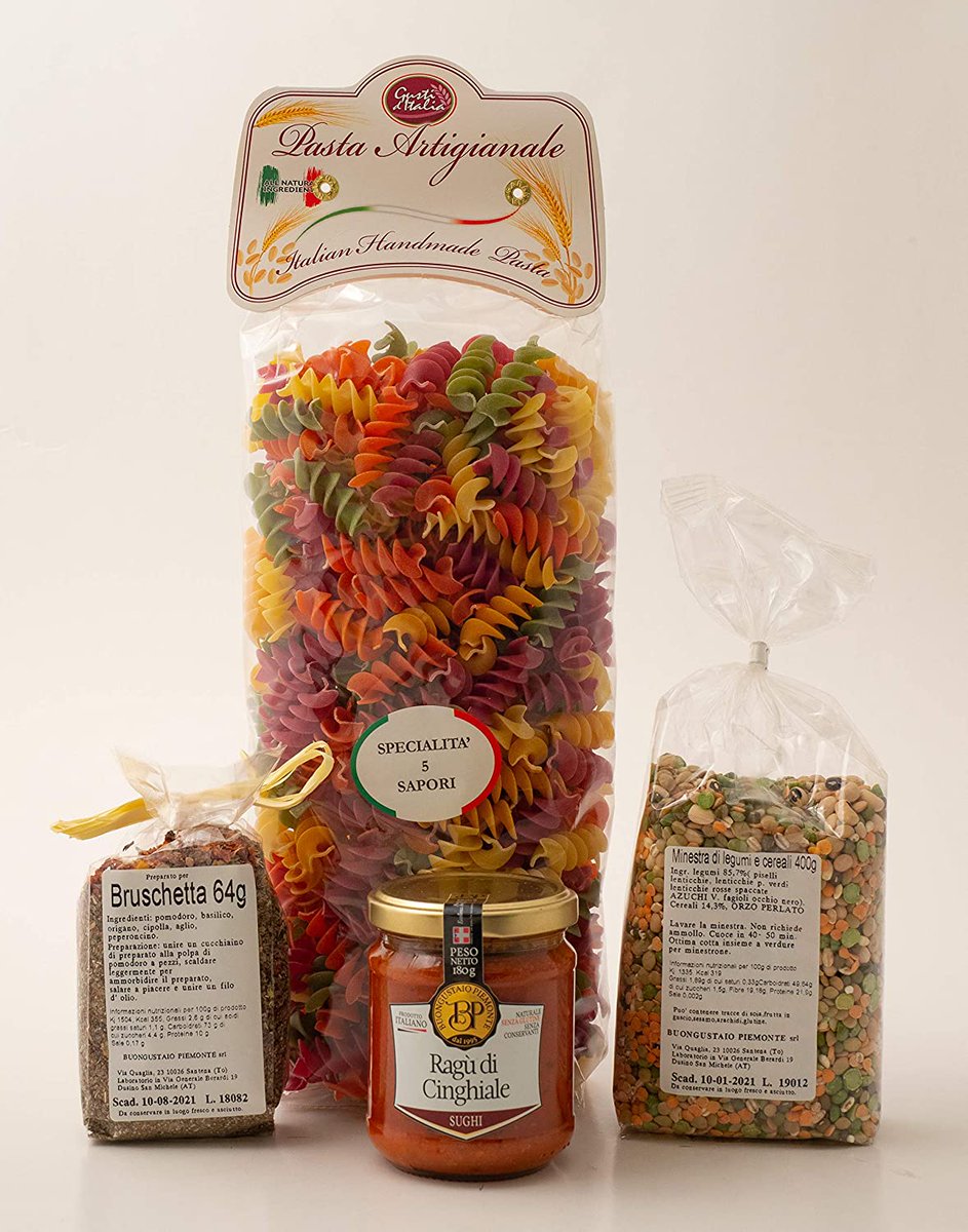 Nuestro paquete de especialidades de comida toscana a la venta en Amazon.es en la tienda "Made in Italy" #fusilli #pasta #ragout #bruschetta #producidoenItalia #madeinitalyfood