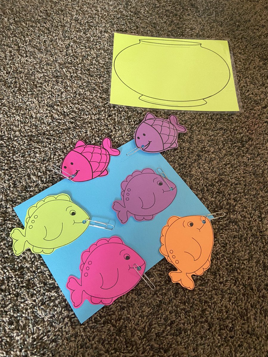 MissCatania28's tweet photo. Fishing is a favorite summer activity of mine and my students will soon love it too! With their magnetic fishing poles, we will catch the fish and bring them to their same color fish bowl. We’ll identify colors &amp; count how many fish were caught! @sfdesales #learningthroughplay 🎣 https://t.co/4xXjUM90Zi