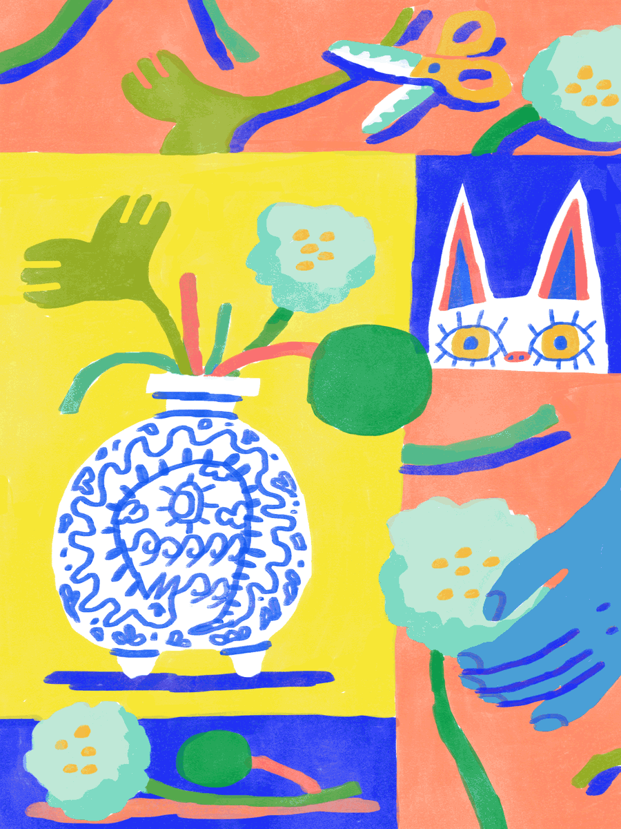 hey who cut my flowers..