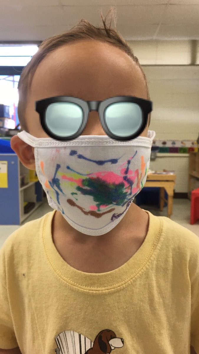 DawnNiles's tweet photo. If you need your plain mask fancied up, I know some pretty awesome preschoolers who would be happy to help! #Wearingiscaring #berlinpride #esy2020 https://t.co/TN2o5a4iw7