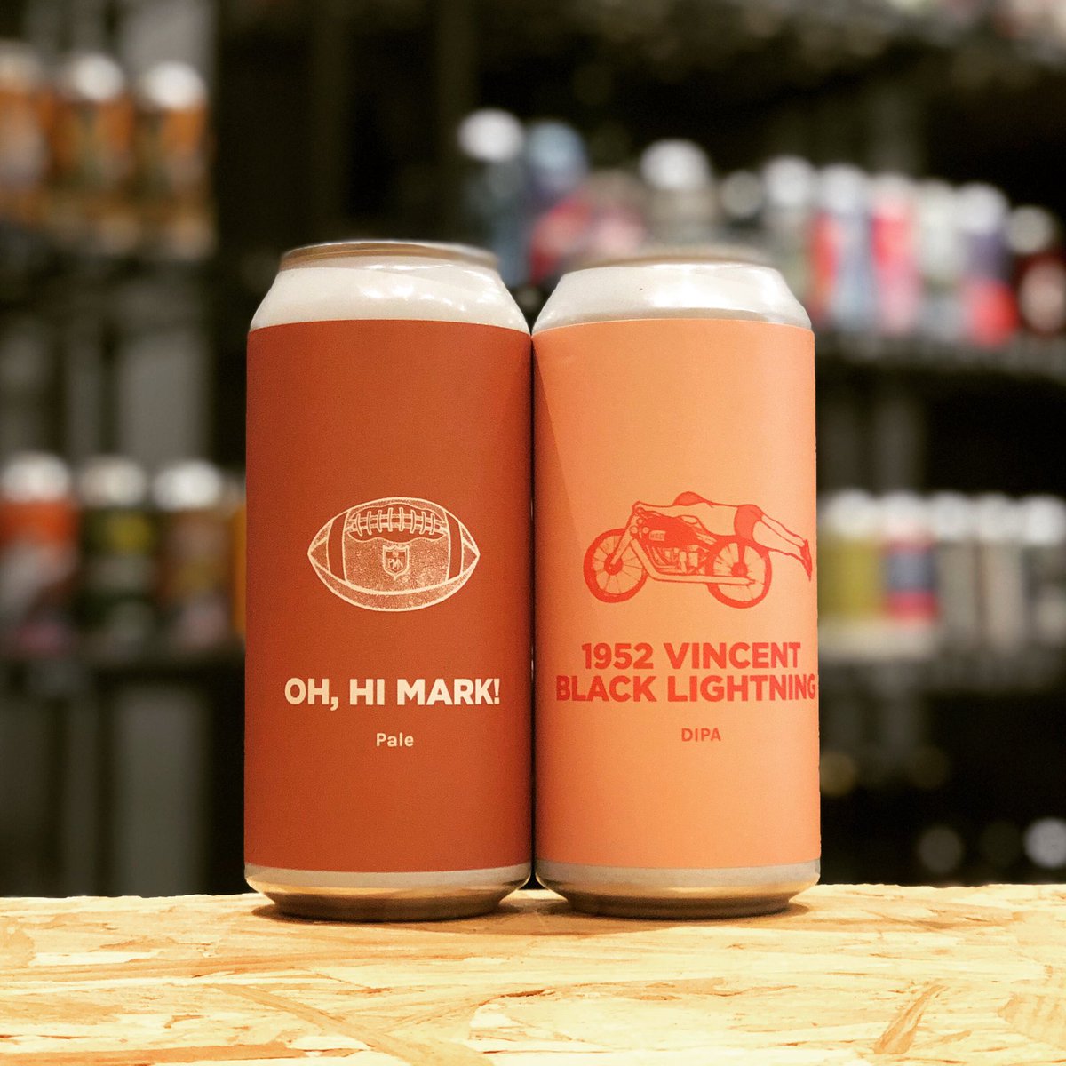 CasparsBottles's tweet photo. Two new @PomonaIsland cans 👀👀 Oh, Hi Mark! and 1952 Vincent Black Lightning 💪💪 Pale Ale and DIPA 👏👏 #pomonaislandbrewco #northernbeer #paleale #doubleipa https://t.co/AzzJPt7svn
