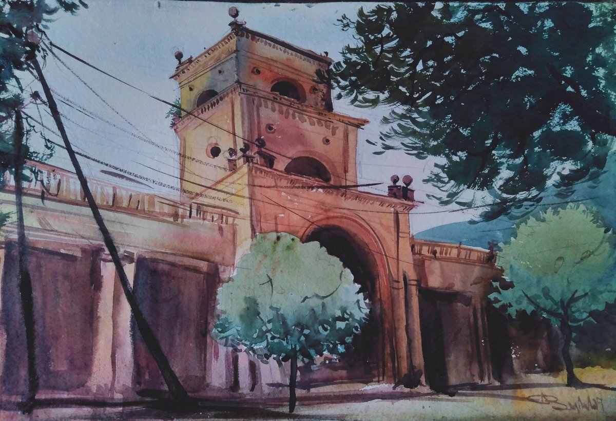 artab2000's tweet photo. Nilagiri Rajbati, balasore, odisha #painting #Watercolor #artist #Watercolourpainting  #nilagiri https://t.co/giklblvtEL