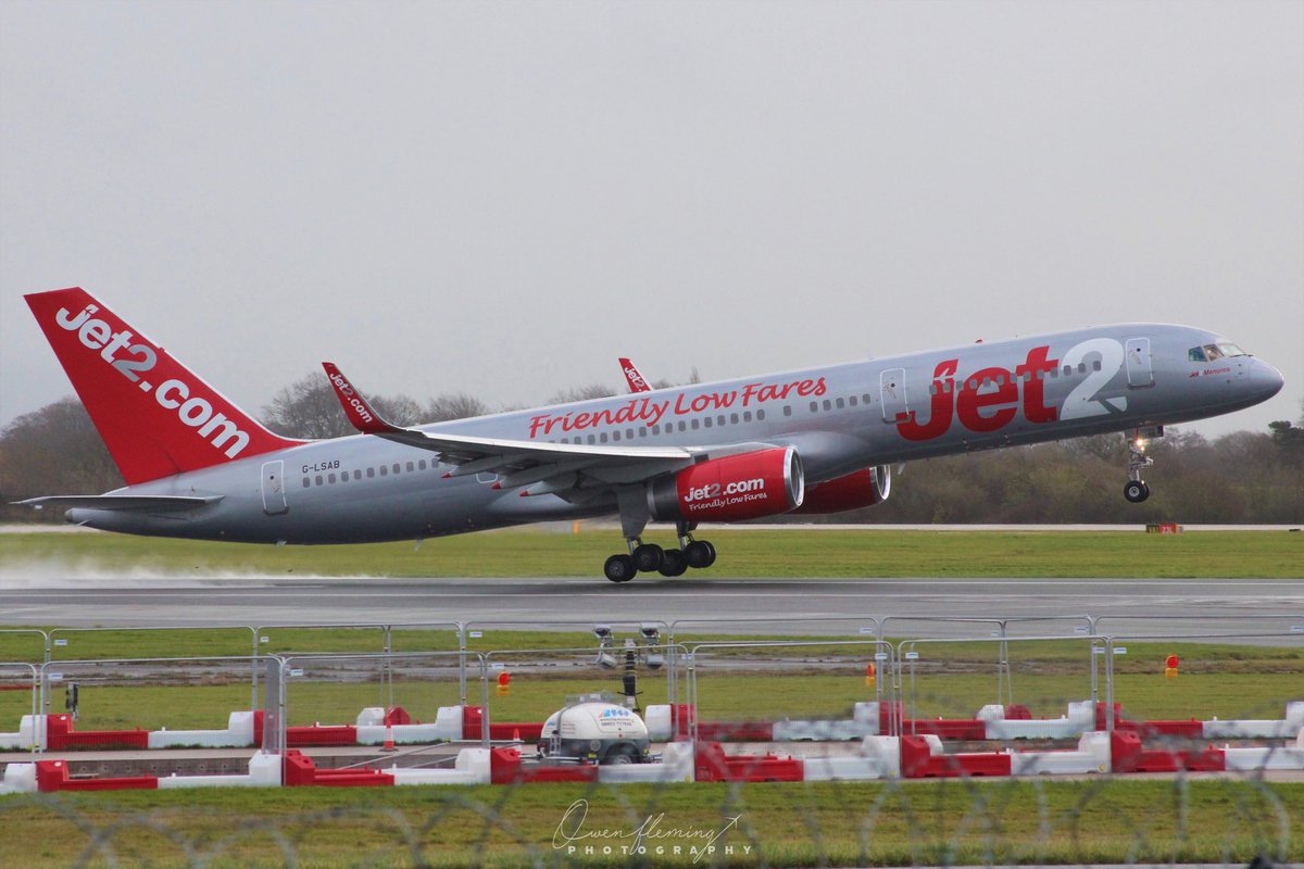 ukaviator1's tweet photo. Jet 2 757-200 G-LSAB Departing From 23R At A Wet Manchester @jet2tweets @boeing @NATSManchester @manairport #Jet2 #Jet2Holidays #757 #757Fans #Boeing #Jet2fans #Manchester #Aviation #Planes #canon #Airport #Runway #Weather #Avationphotography #planespotting #planespotter https://t.co/RT5N8KZdMj
