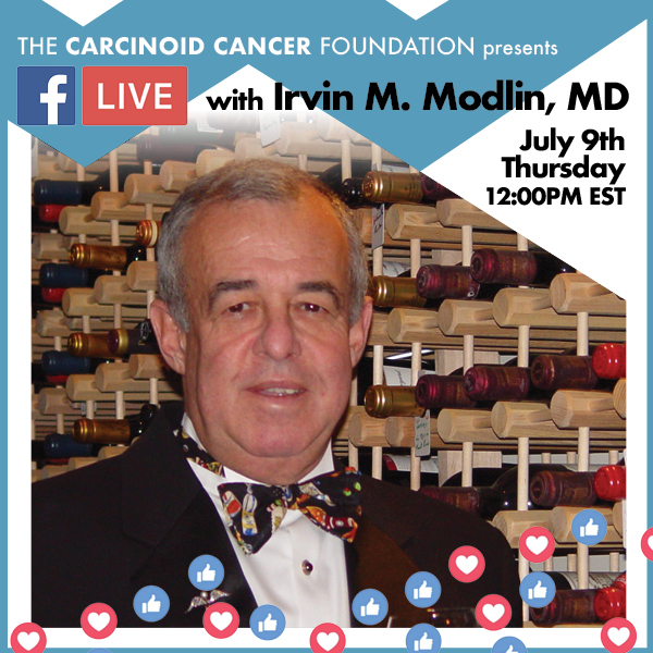 WrenLabs's tweet photo. Prof. Irvin Modlin, MD, is the featured guest for Luncheon with the Experts on Facebook LIVE, tomorrow! (Thurs, July 9, 12 noon, ET). Learn more about the #NETest and #NeuroendocrineCancer! Thank you @CarcinoidNETs for hosting this event! https://t.co/jIpKHZnCoH https://t.co/7FkMeikYbJ