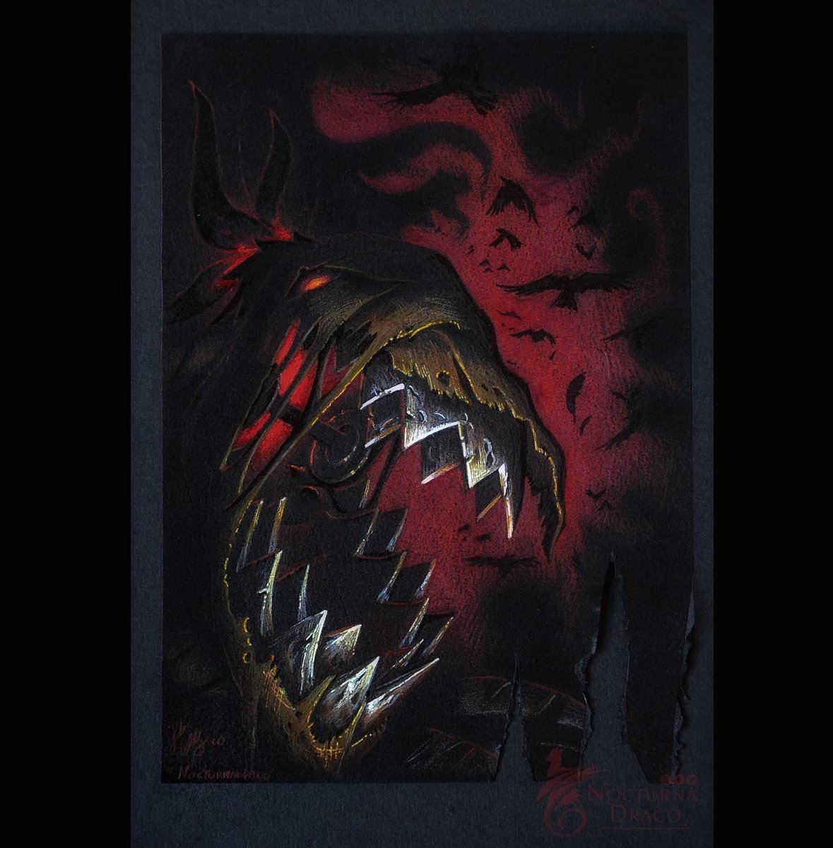 NocturnaDraco's tweet photo. I’ve finished this finally!
#Fiddlesticks in all its terrifying presence.
Pastels and white marker on black cardboard.
#LeagueOfLegends #ArtofLegends #fiddlesticksrework #LeagueOfLegendsFanArt #leagueoflegendsart #RiotGames https://t.co/bCEMz52RTX