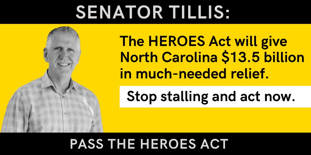 RaiseUptheSouth's tweet image. North Carolina families need help but @SenThomTillis isn’t acting. Let's raise our voices and make sure he gets the message loud and clear that his constituents want action now! ☎️ Call 833-868-8109 #HeroesAct #ProtectEssentialWorkers #GOPVacation